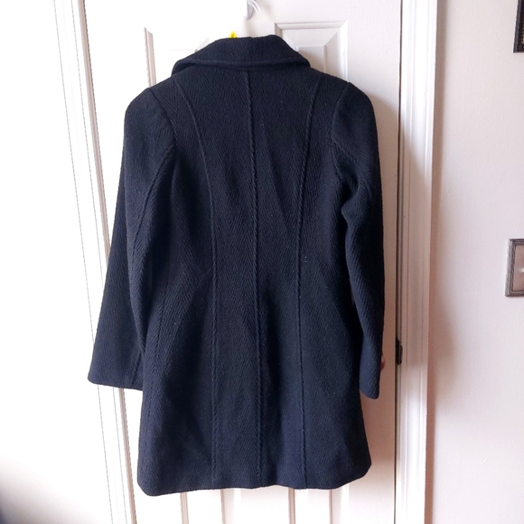 Mossimo - Black Wool Tweed Trench Coat - Picture 2 of 13